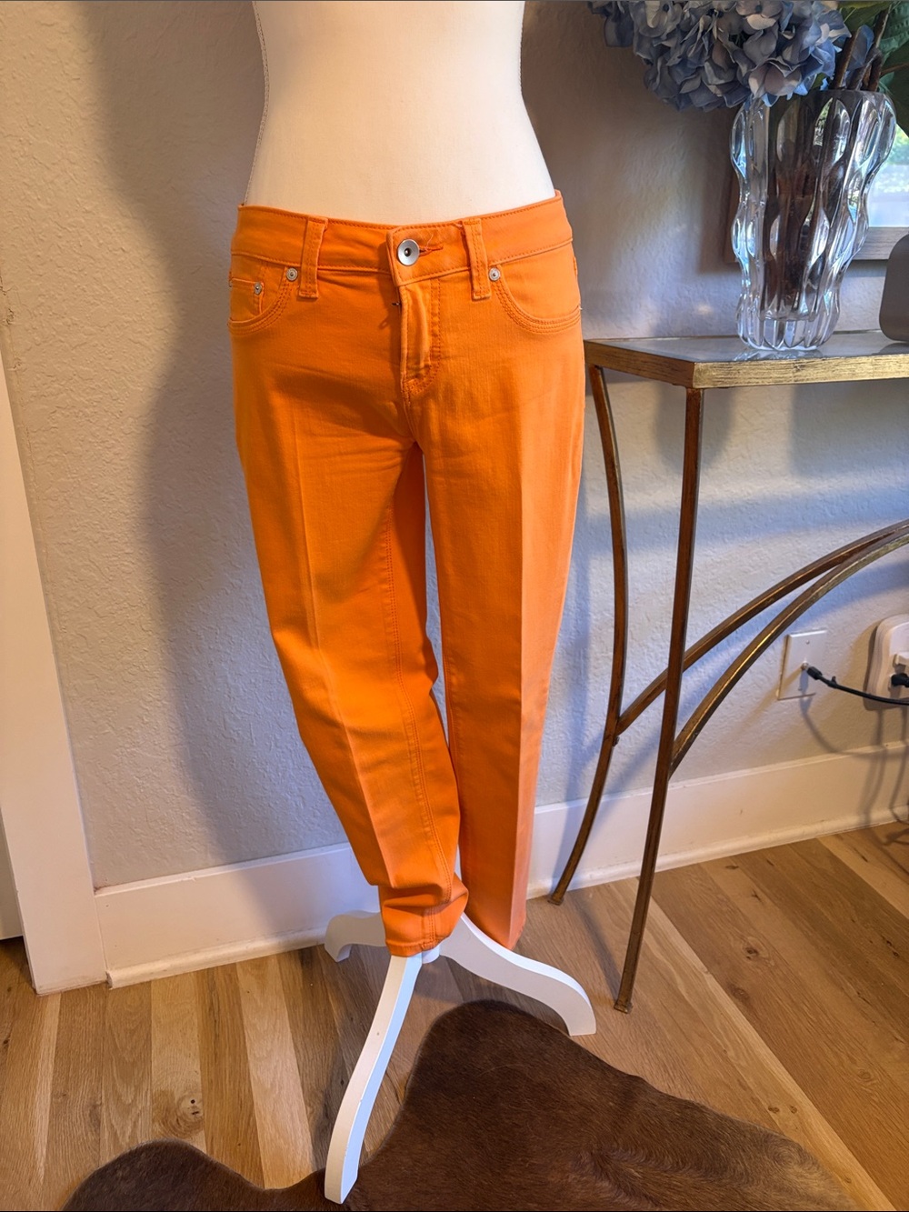 Bright Orange Women's Slim Jeans
